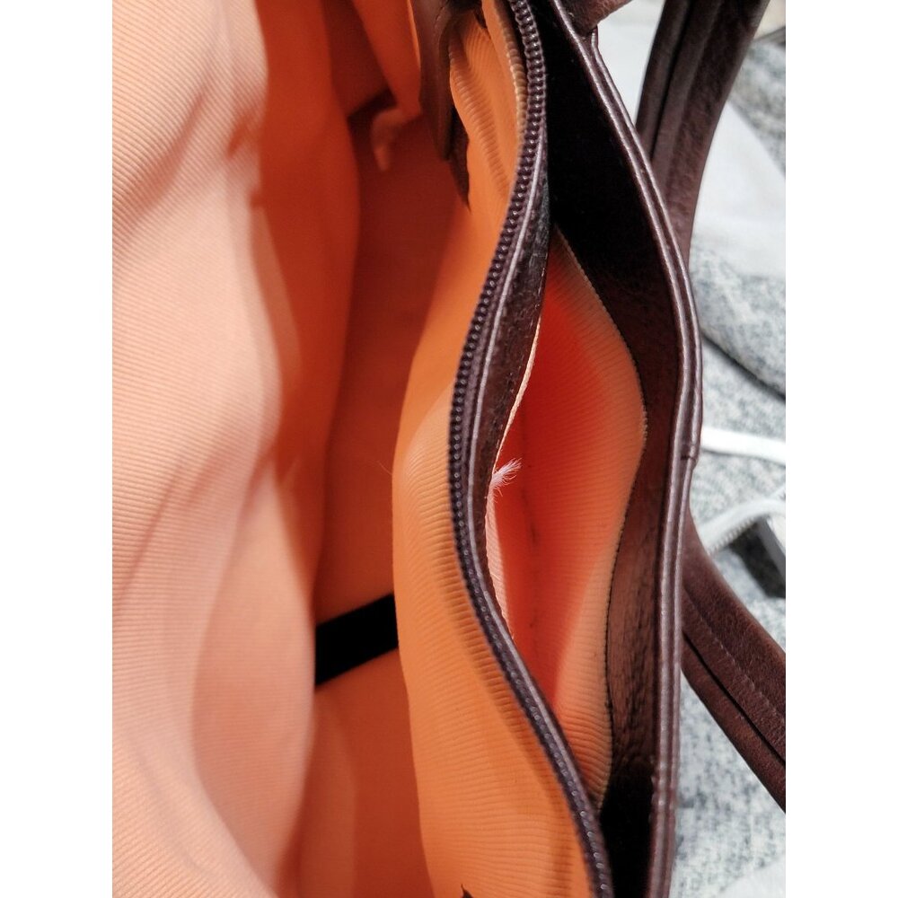Radley London Brown Leather Tote Bag With Dog Tag Accent - Picture 9 of 11